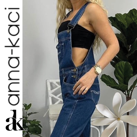 NWOT 🦋 Cotton Denim Overalls | Small - Picture 1 of 16